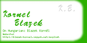 kornel blazek business card